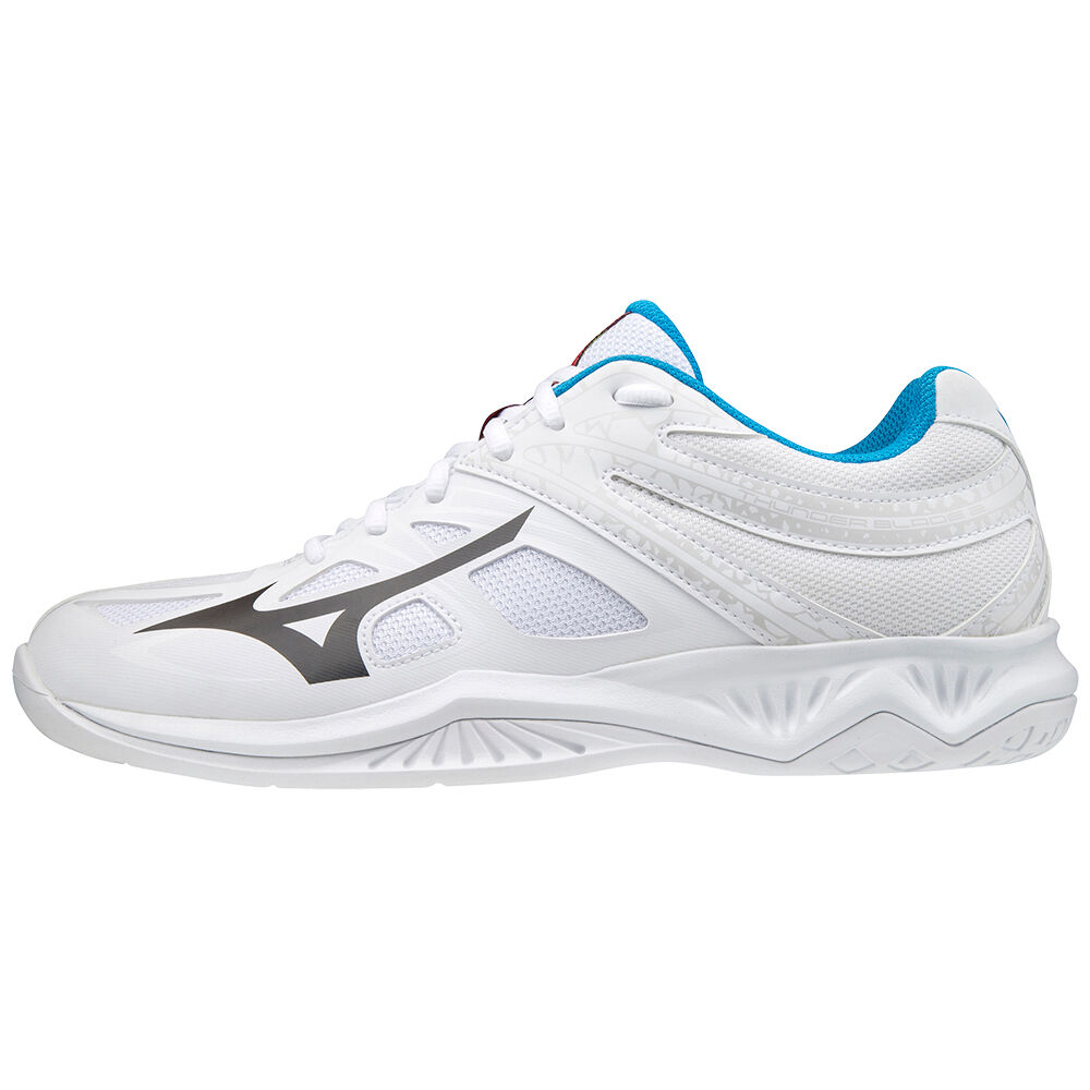 Mens Mizuno Thunder Blade 2 Volleyball Shoes White/Black/Blue Philippines (QRKYJC546)